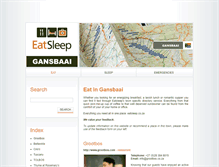 Tablet Screenshot of gansbaai.eatsleep.co.za
