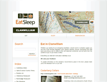 Tablet Screenshot of clanwilliam.eatsleep.co.za